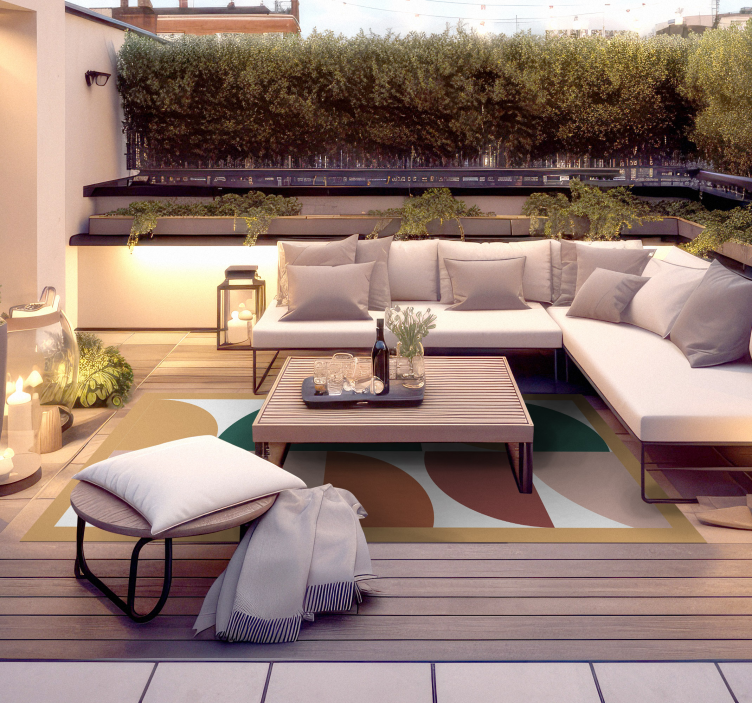 Abstrakt mønster kunst vinyl teppe geometrisk - Tenstickers