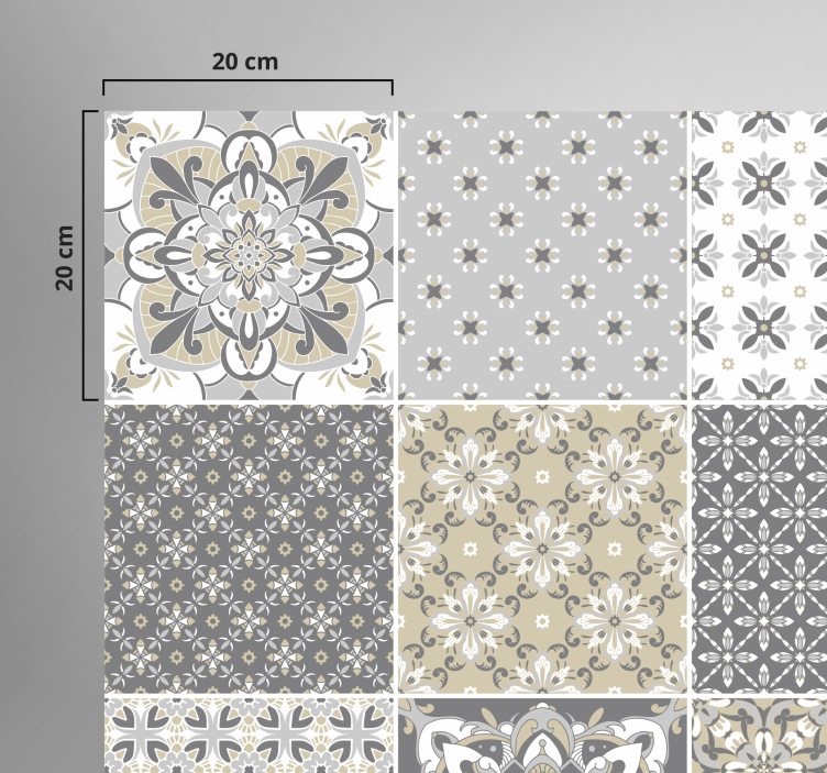 Marokkansk stil fliser effekt fliser vinyl teppe - Tenstickers