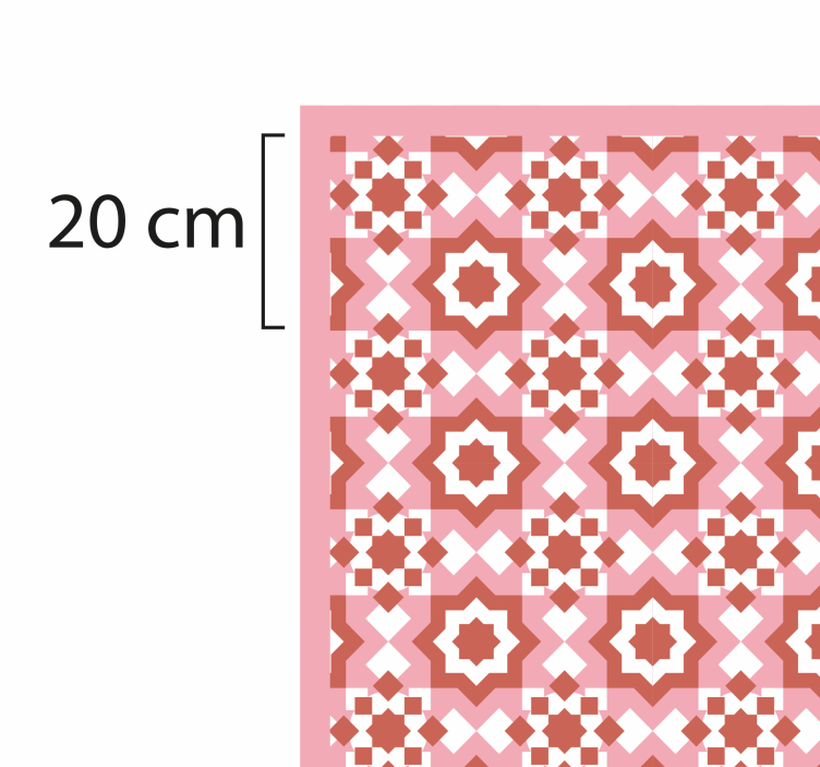 Kjøkken vinyl teppe røde firkanter fliseteppe - Tenstickers