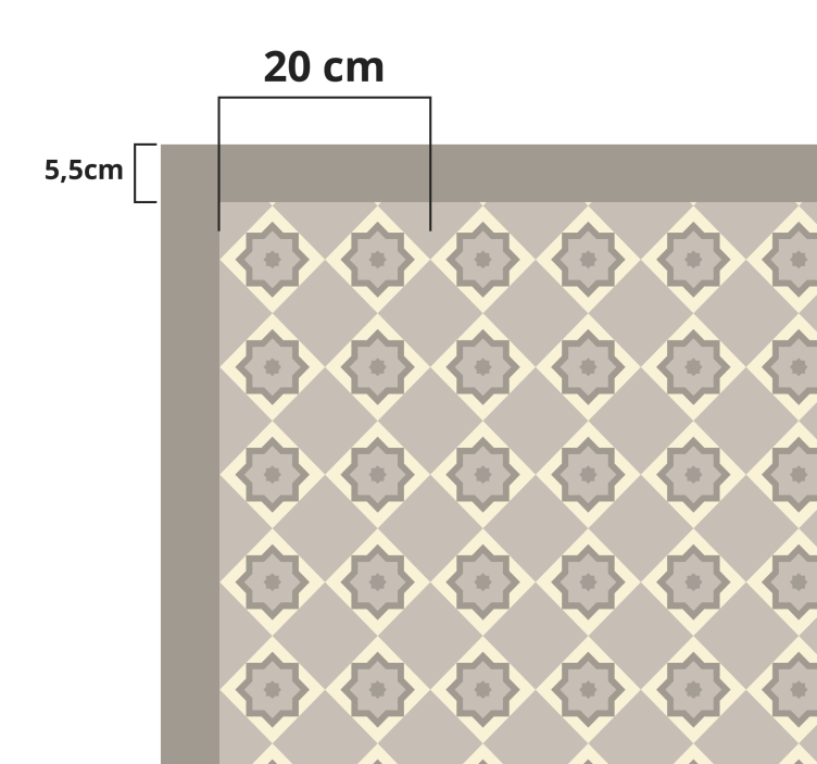 Sementbeige fliser fliseteppe - Tenstickers