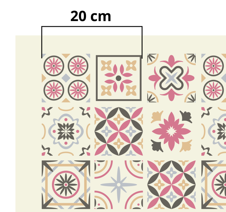"nicolle" collage vinyl teppe hydraulisk - Tenstickers