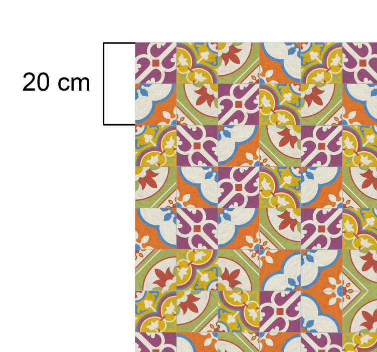 Mønsterfliser dekorasjon vintage vinylteppe - Tenstickers