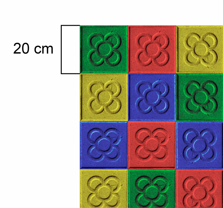 Pop Art fliser til stue vinylteppe - Tenstickers