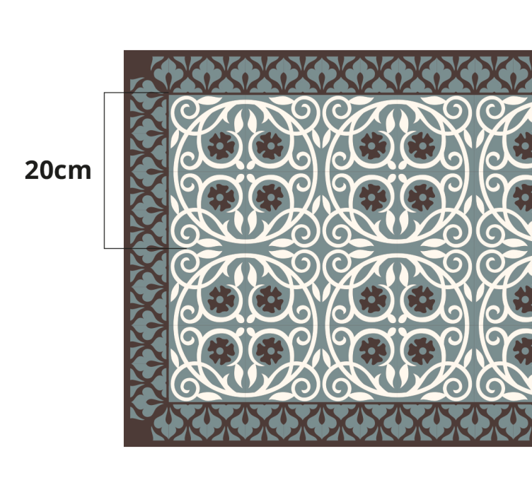 Blomsterelementarrangement bad vinyl teppe - Tenstickers