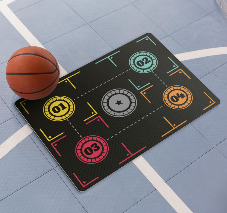Basketball trening rektangulære vinylteppe - Tenstickers