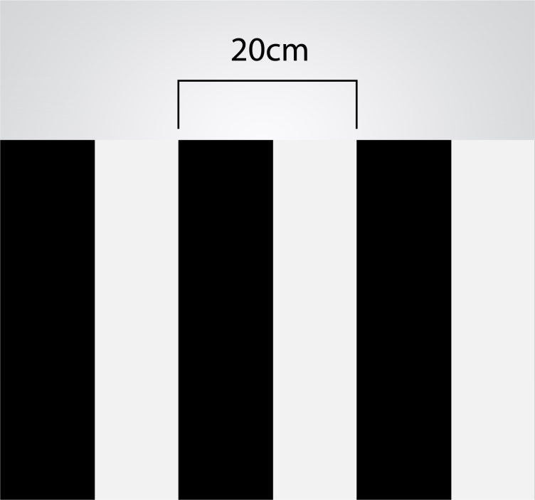 Kjøkken svart og hvite striper vinyl teppe - Tenstickers
