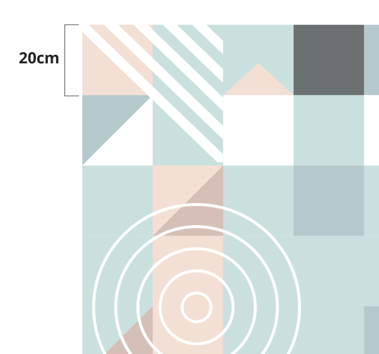 Abstrakt motiv vinyl teppe geometrisk - Tenstickers