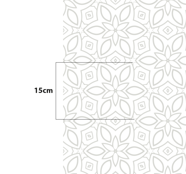 Blomsterhydraulisk fliseteppe - Tenstickers