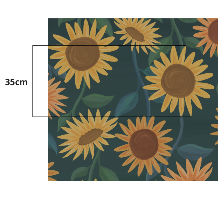 Solsikker plante blomster vinyl teppe - Tenstickers