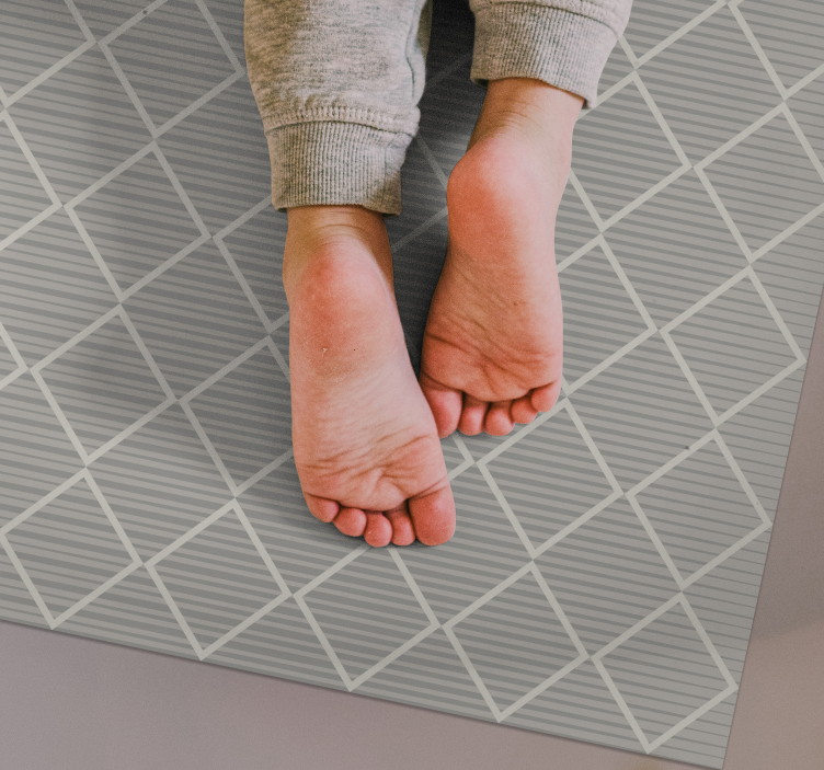 Diamantmønsteroverflate vinyl teppe stue - Tenstickers