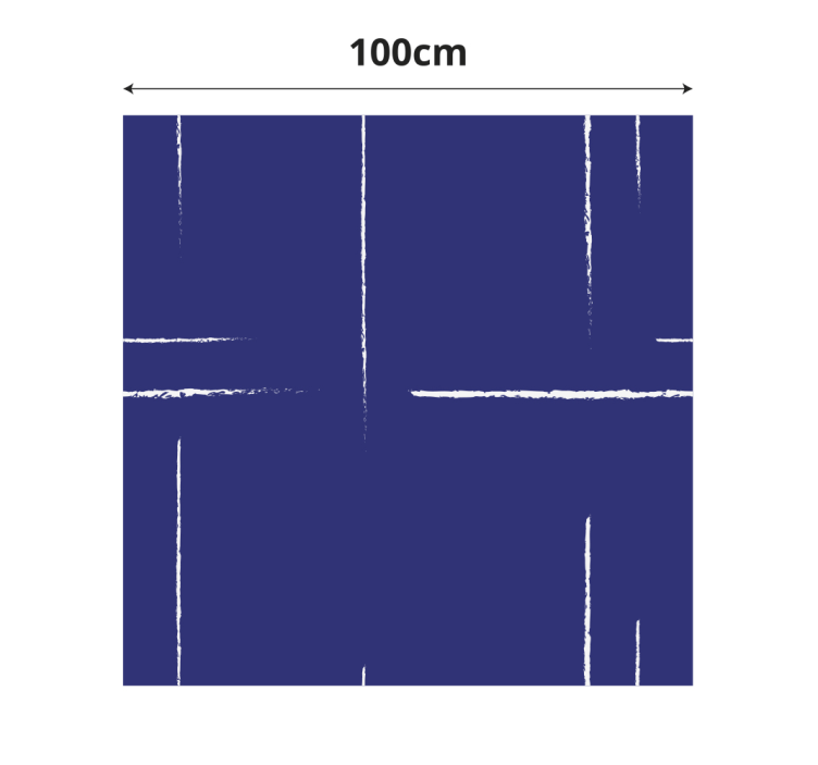 Moderne linjemønster vinyl teppe blå - Tenstickers