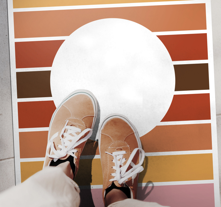 70-tallet solgeometriske vinyl tepper - Tenstickers