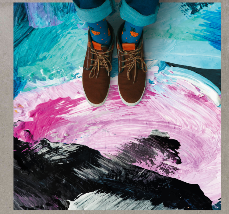 Abstrakt fargeeksplosjon tekstur vinyl teppe - Tenstickers