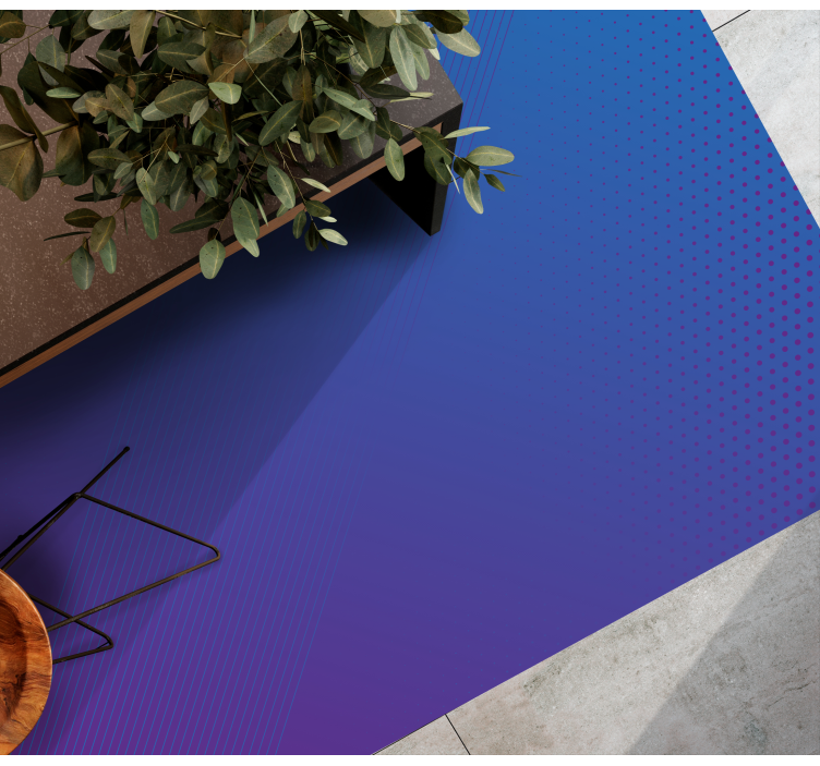 Abstrakt lilla til blå vinyl teppe - Tenstickers