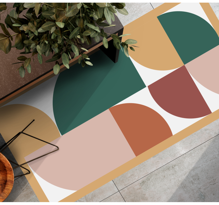 Abstrakt mønster kunst vinyl teppe geometrisk - Tenstickers