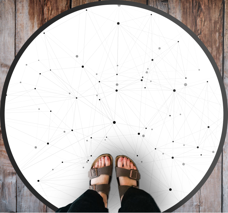 Abstrakt nettverksmønster vinyl teppe moderne - Tenstickers