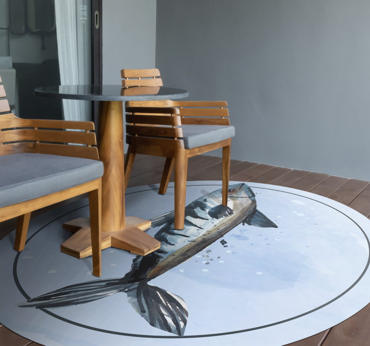 Abstrakt sjømat animalsk vinylteppe - Tenstickers