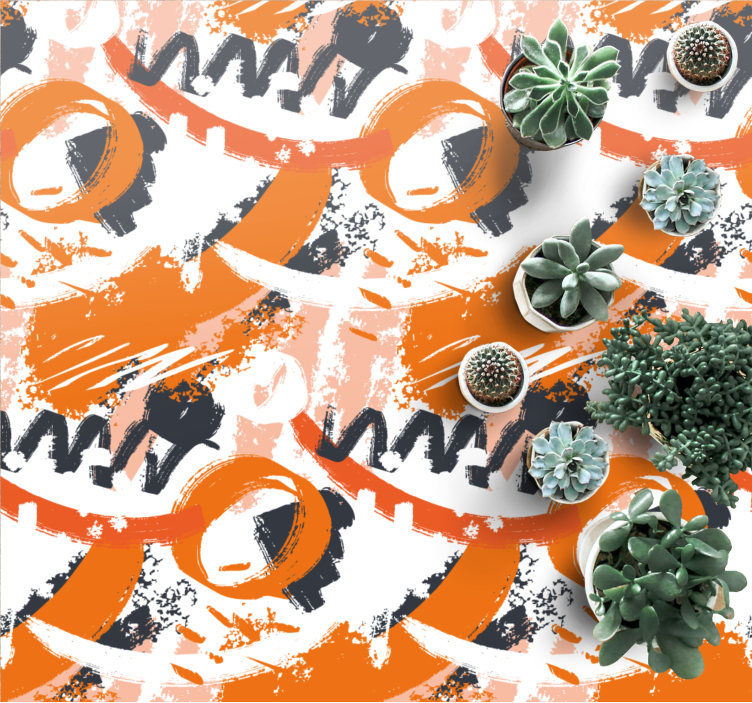 Abstrakte former sprekker vinyl teppe moderne - Tenstickers