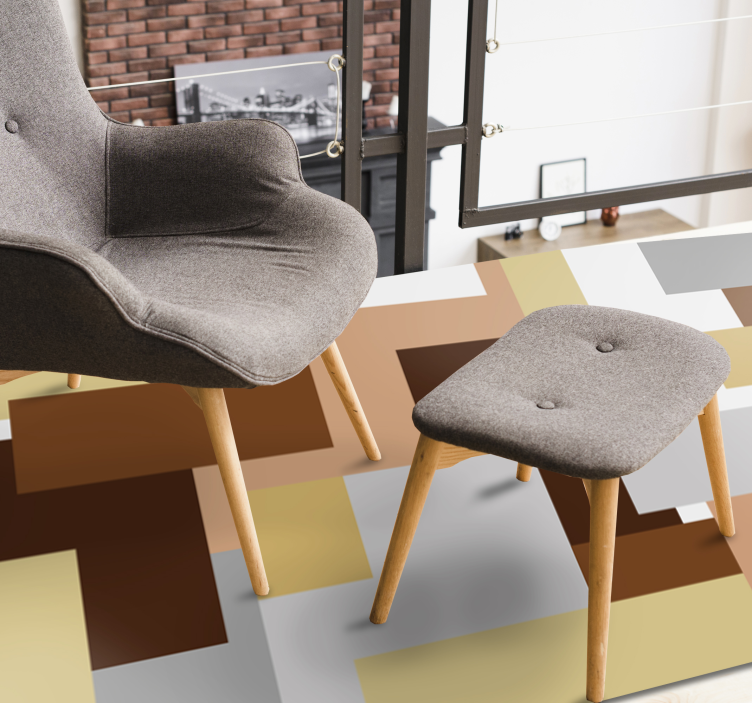 Abstrakte geometriske motiver vinyl teppe moderne - Tenstickers