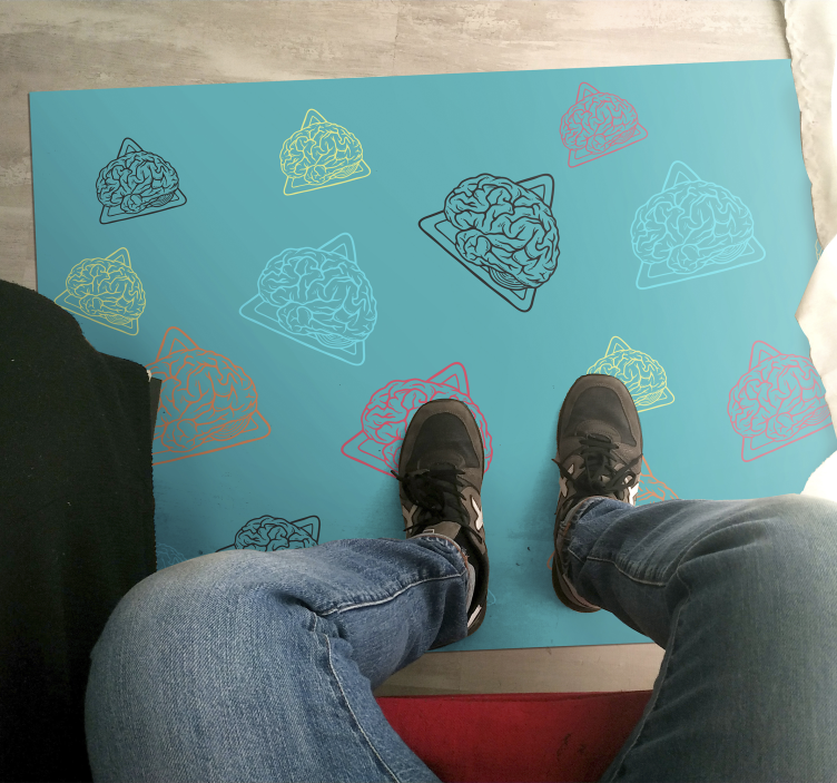 Abstrakte hjernemønstre Vinyl teppe flere barn - Tenstickers