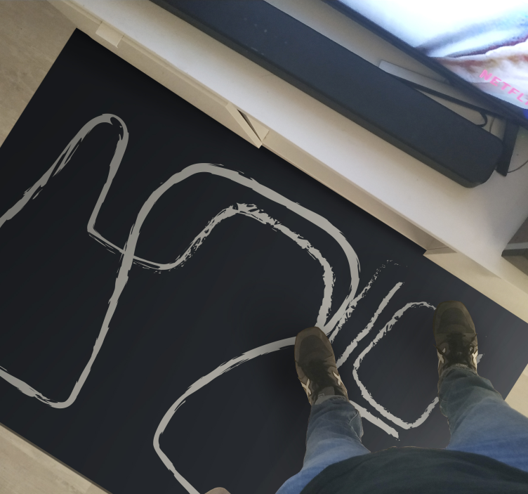 Abstrakte linjemønstre vinyl teppe minimalistisk - Tenstickers