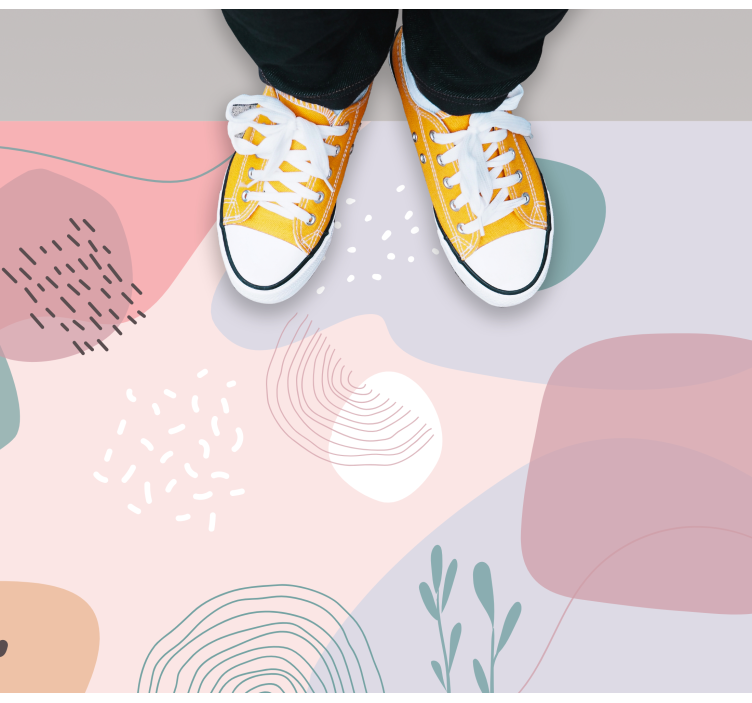 Abstrakte myke former vinyl teppe moderne - Tenstickers