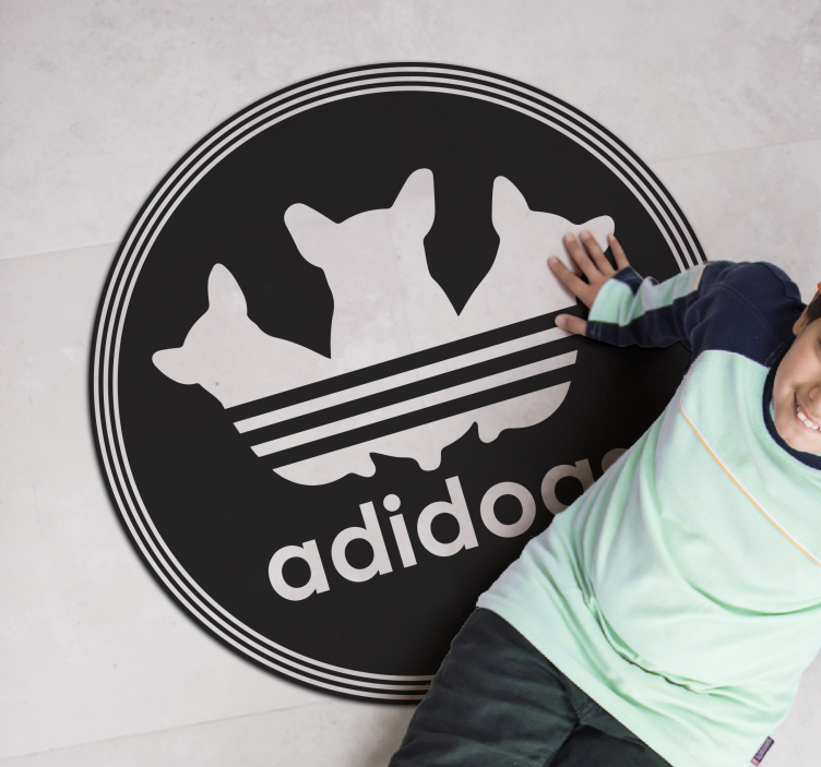 Adidogs morsomme dyr vinyl teppe - Tenstickers