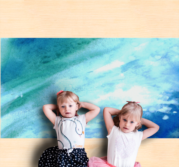 Akva abstrakt flyt tekstur vinyl teppe - Tenstickers