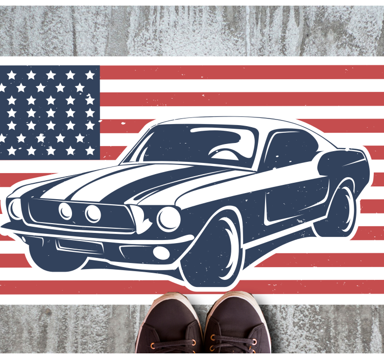 American legend muskelbil stue vinyl teppe - Tenstickers