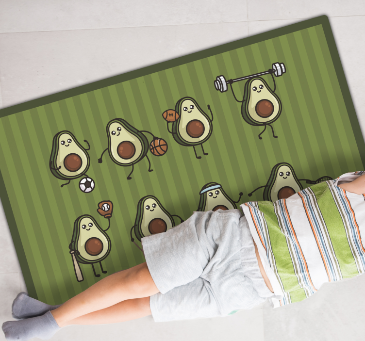 Anime avokado barn vinyl teppe - Tenstickers