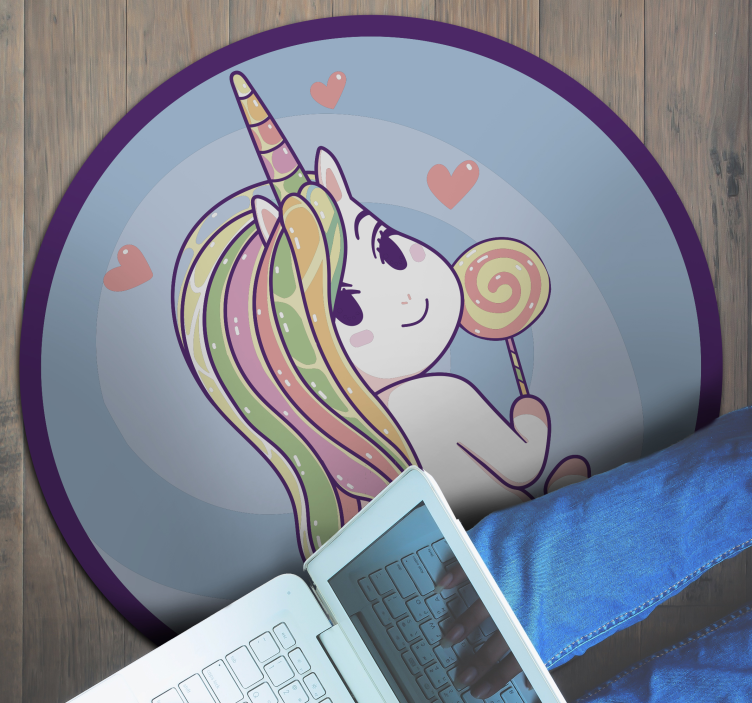 Anime unicorn animal vinylteppe - Tenstickers