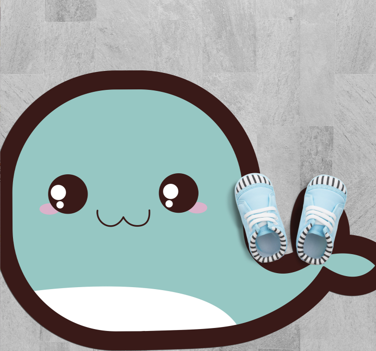 Anime hval dyr vinyl teppe - Tenstickers
