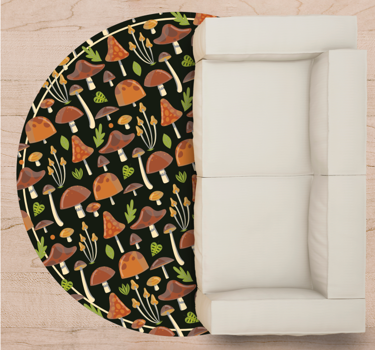 Appelsinsopp og grønne blader vinyl teppe blomster og planter - Tenstickers