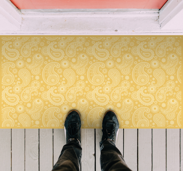 Arabisk paisley entré vinylteppe - Tenstickers