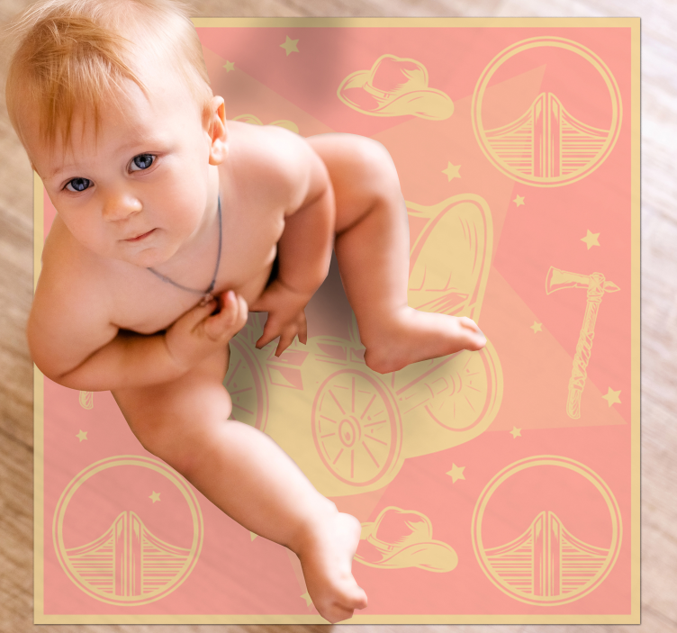 Babybarnehagemotiver vinyl teppe baby - Tenstickers