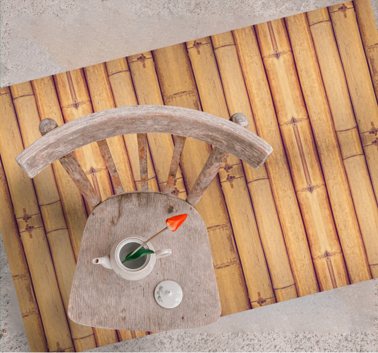 Bambusinspirert vinyl teppe stue - Tenstickers