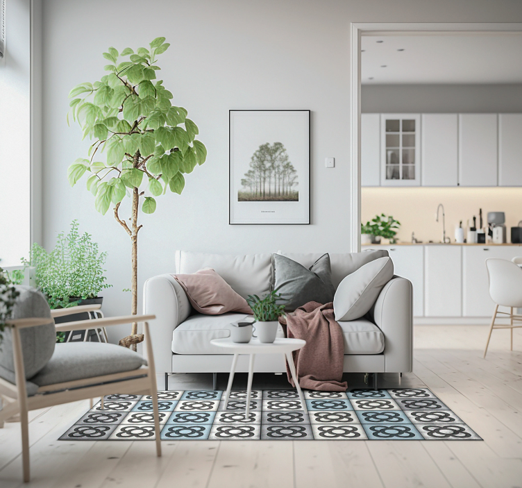 Barcelona street fliser stil moderne vinyl teppe - Tenstickers