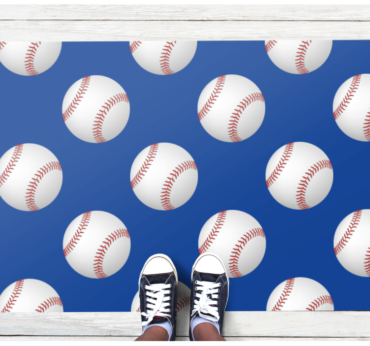 Baseballmotiv vinyl teppe spill - Tenstickers