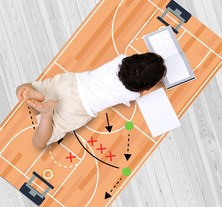Basketball taktikk spillstrategi ungdoms vinylteppe - Tenstickers