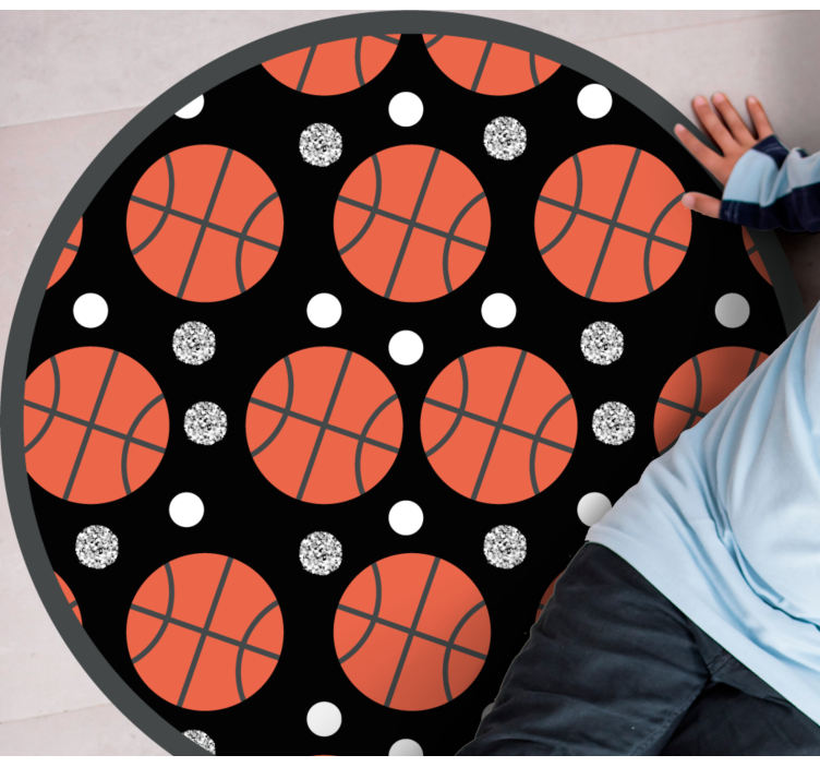Basketballballer vinyl teppe spill - Tenstickers
