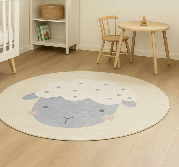 Beige babysau Vinyl teppe flere barn - Tenstickers