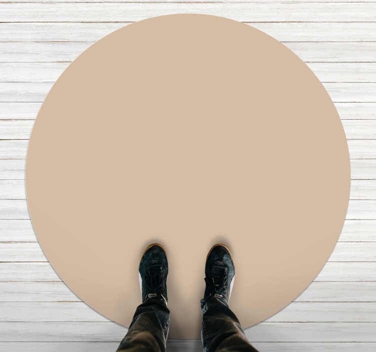 Beige enkelt moderne vinyl teppe - Tenstickers