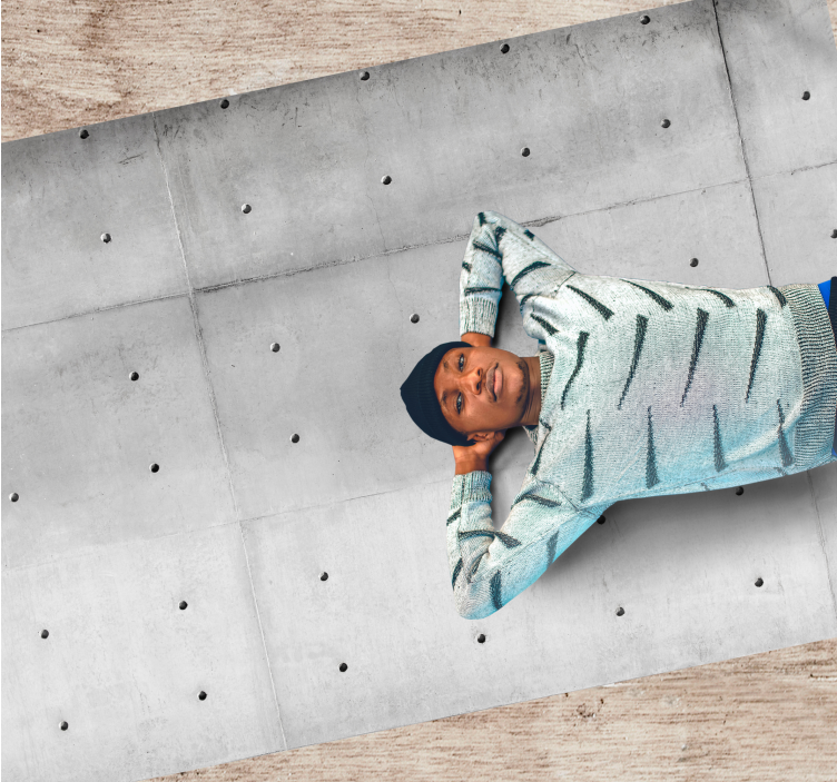 Betong grå tekstur Vinyl teppe steiner - Tenstickers