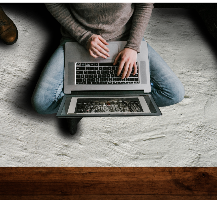 Betongvegg tekstur vinyl teppe stue - Tenstickers