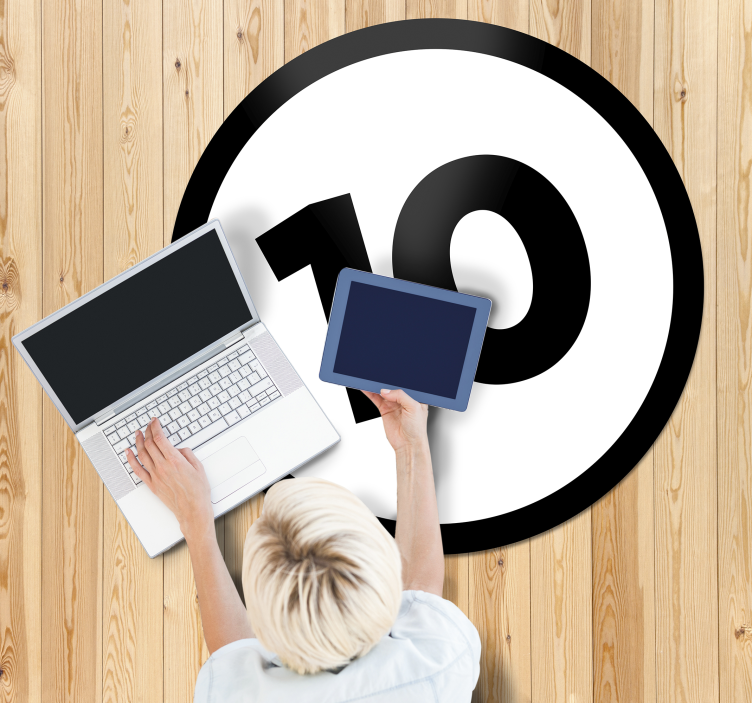 Racerbilnummer personlig vinylteppe - Tenstickers