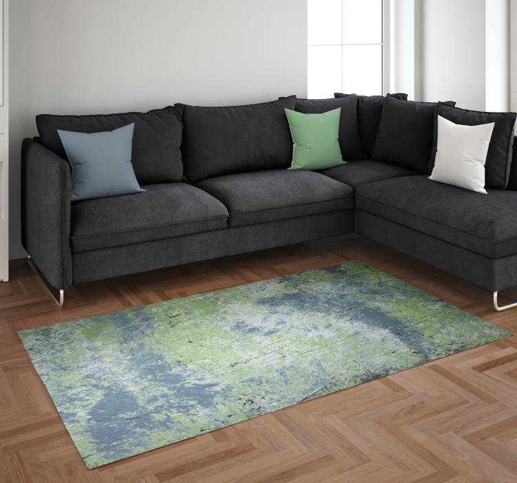 Blå nyanser vintage vegg vinyl teppe vintage - Tenstickers