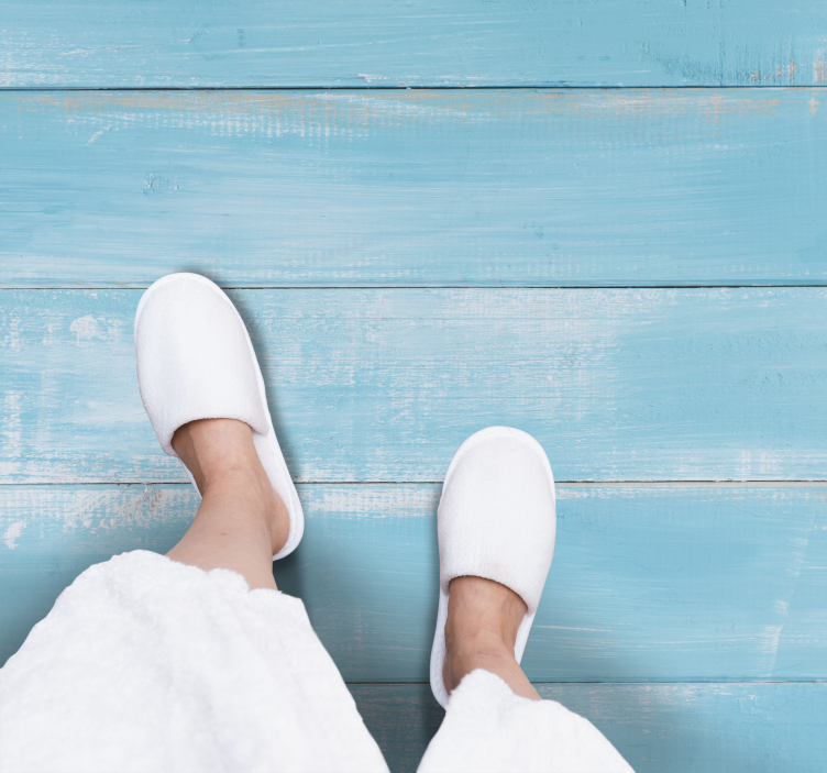 Fantastisk blå vinyl-teppe i blå stil - Tenstickers