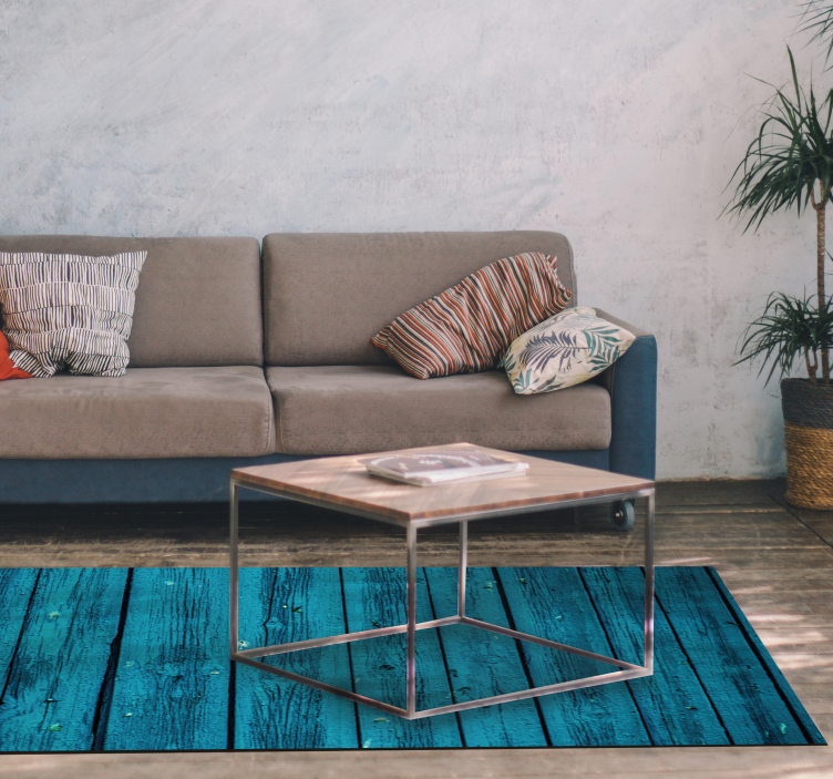 Blå tre vinyl tregulv - Tenstickers