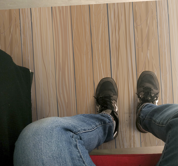 Blekt trebrett vinylløper - Tenstickers