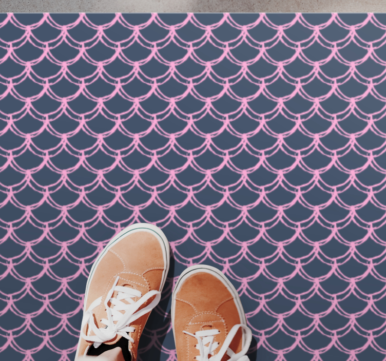 Bølgekonsept vinyl teppe geometrisk - Tenstickers